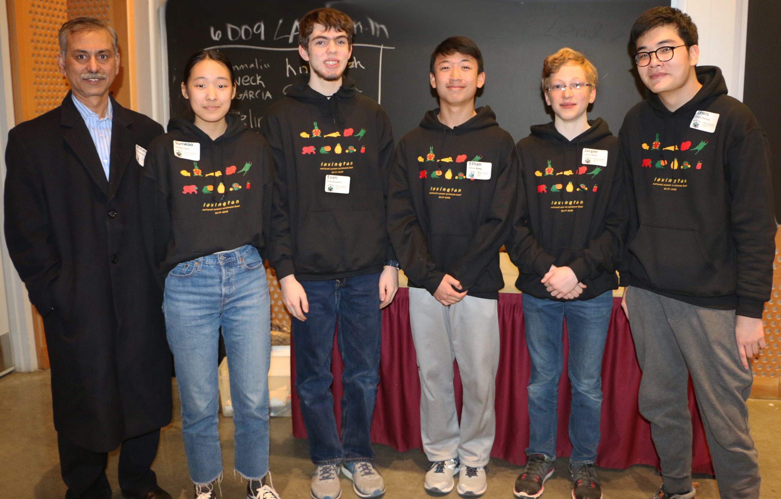 LexingtonB Students from the winning team, Lexington High School B