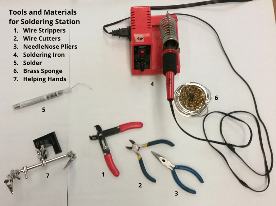 Tools and Materials for a soldering station