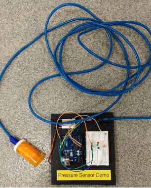 The LED display board, the long cable, and the waterproofed pressure sensor