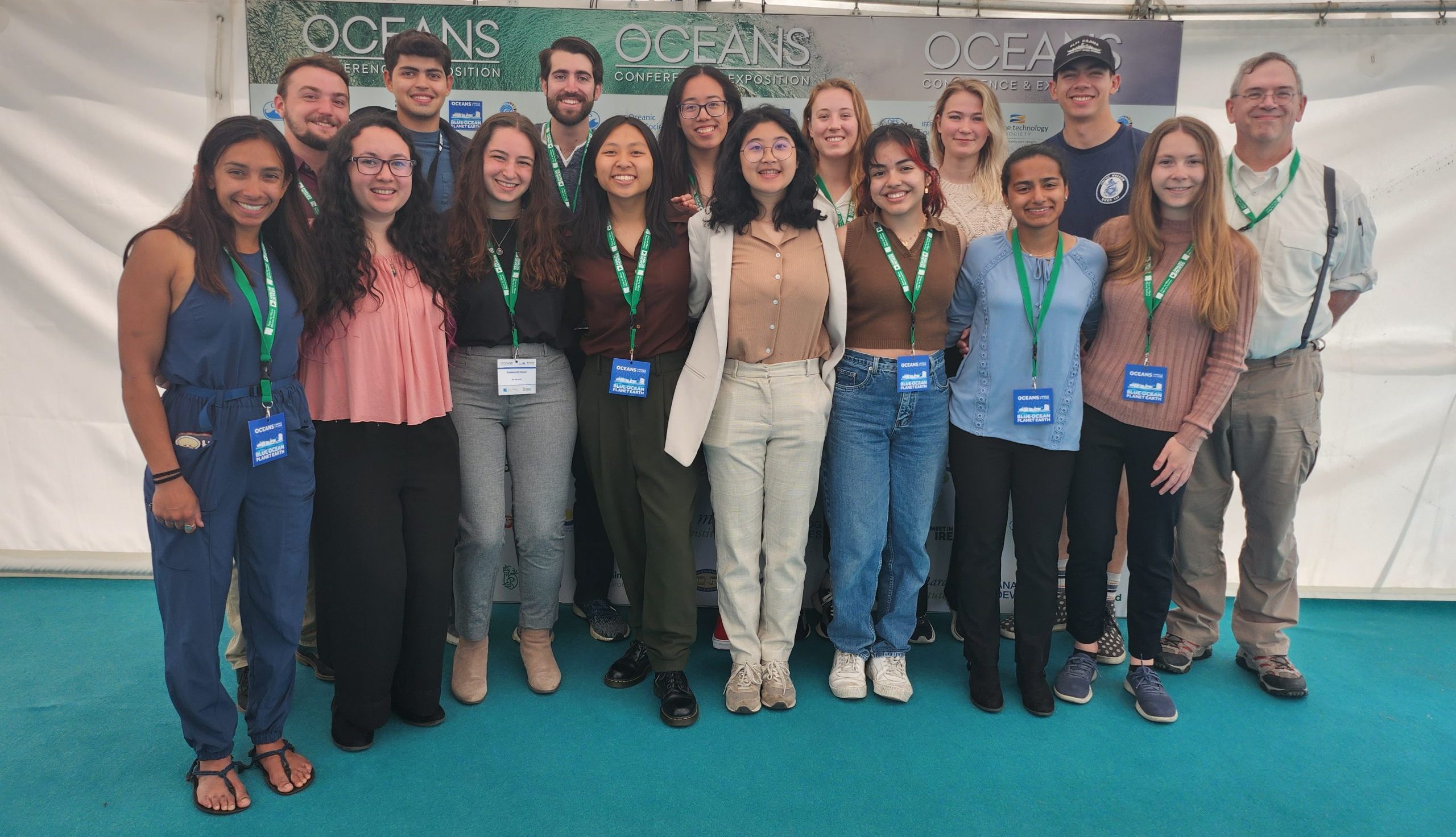 A group of MIT students with MIT Sea Grant staff at the OCEANS 2023 Conference in Limerick, Ireland.