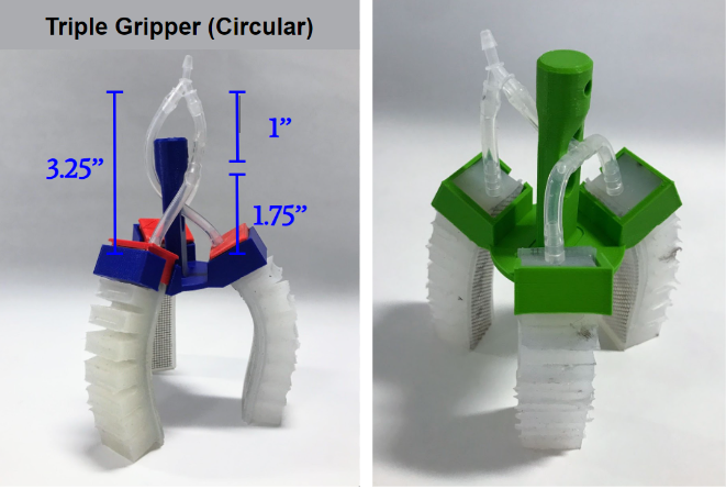 All materials for triple gripper (circular)