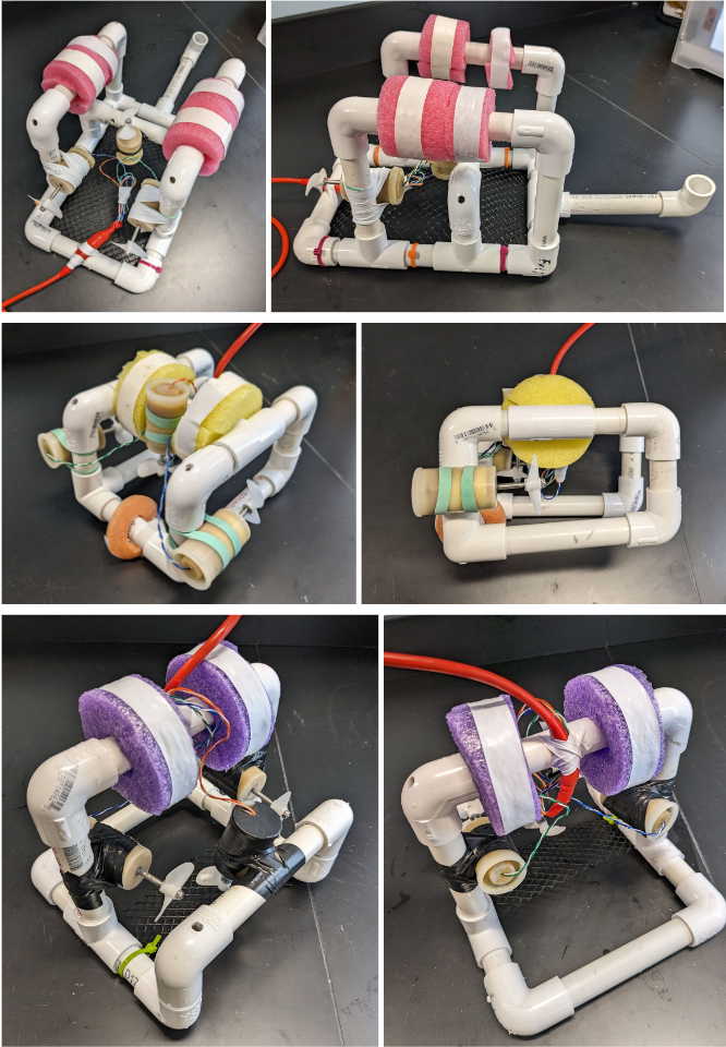 Examples of three SeaPerch robots