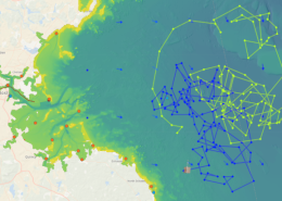 A map from the new marine debris visualization interface