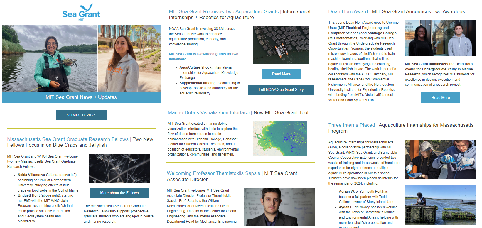 Preview of MIT Sea Grant Summer Newsletter