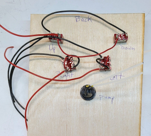Build board with 12 V (red) and Ground (black) wires