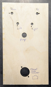 Build board, drilled and labeled