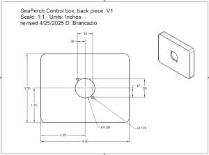 Controller box drawing, back piece