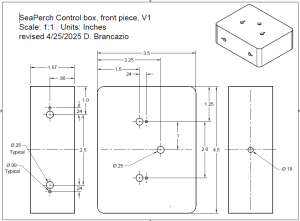 Controller box drawing, front piece