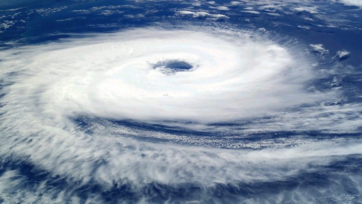 Hurricane arial photograph