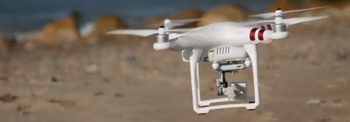 Drone used for coastal erosion mapping